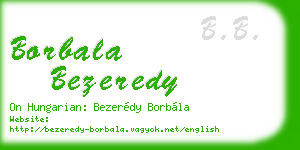 borbala bezeredy business card